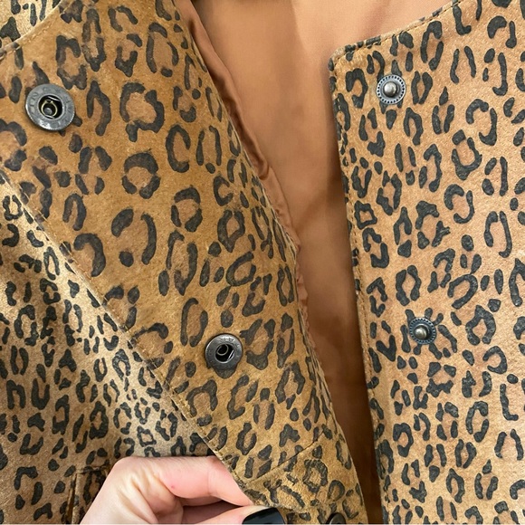 vintage wildcats genuine suede leopard print jacket - Picture 13 of 16